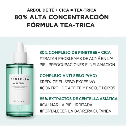 SKIN1004 Centella TEA-TRICA Ampoule 100 Ml - Serum acné
