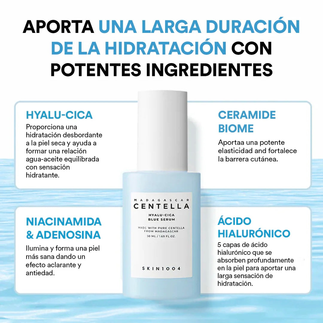 SKIN1004 Centella Hyalu-Cica Blue Serum 50 Ml- Serum hidratación total